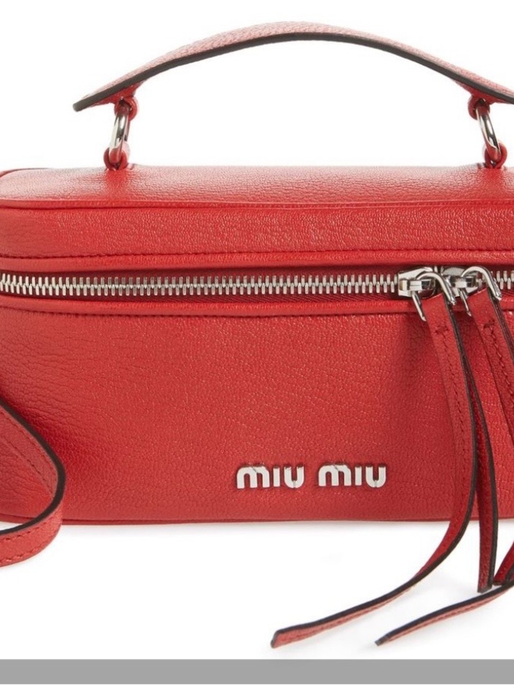 100% Authentic Miu Miu Bandouliere shoulder bag Red Pink lining Mirror